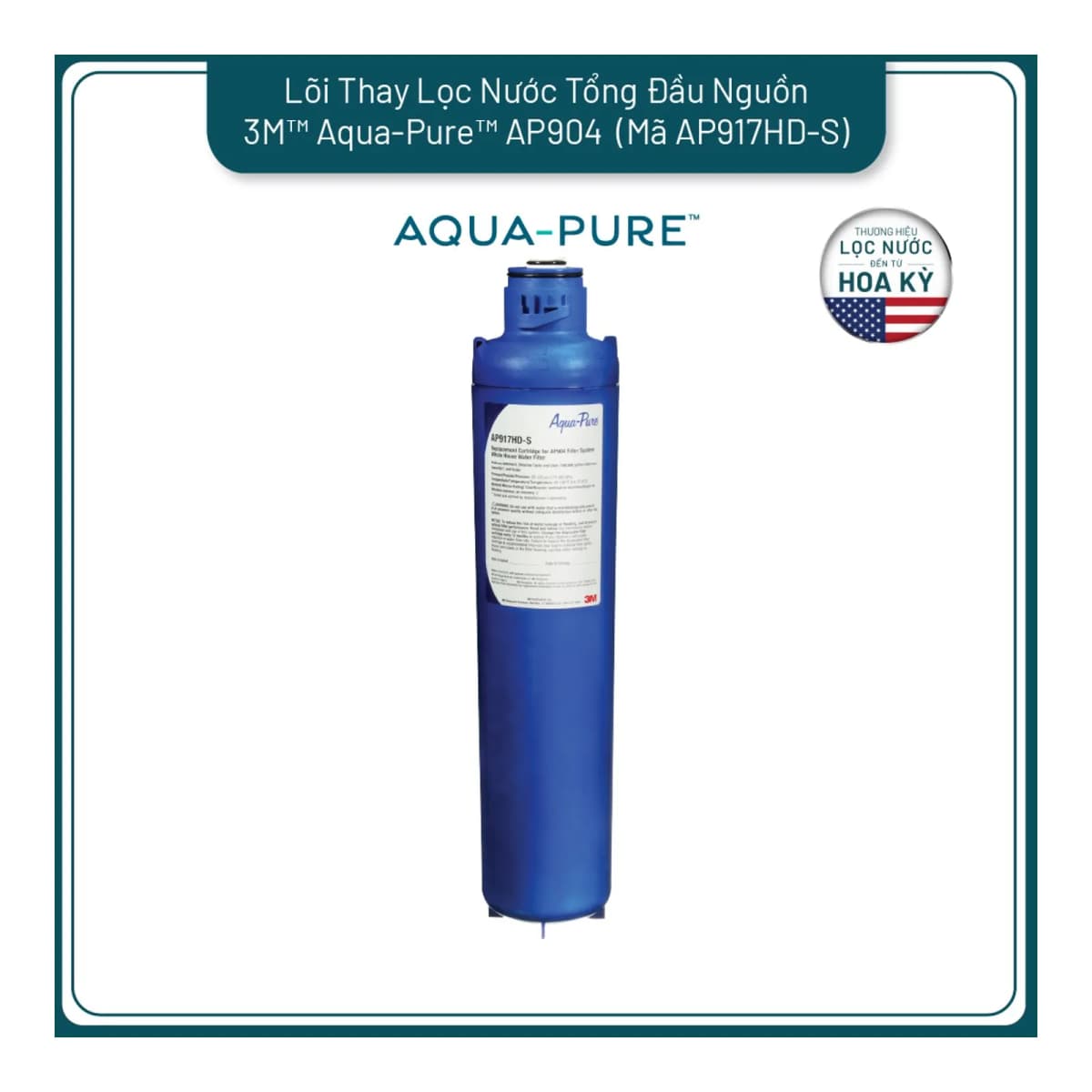 Lõi Thay Thế Cho Máy Lọc Nước Tổng Đầu Nguồn 3M™ Aqua-Pure™ AP904 (Mã AP917HD-S) chính hãng 3M Aqua-Pure