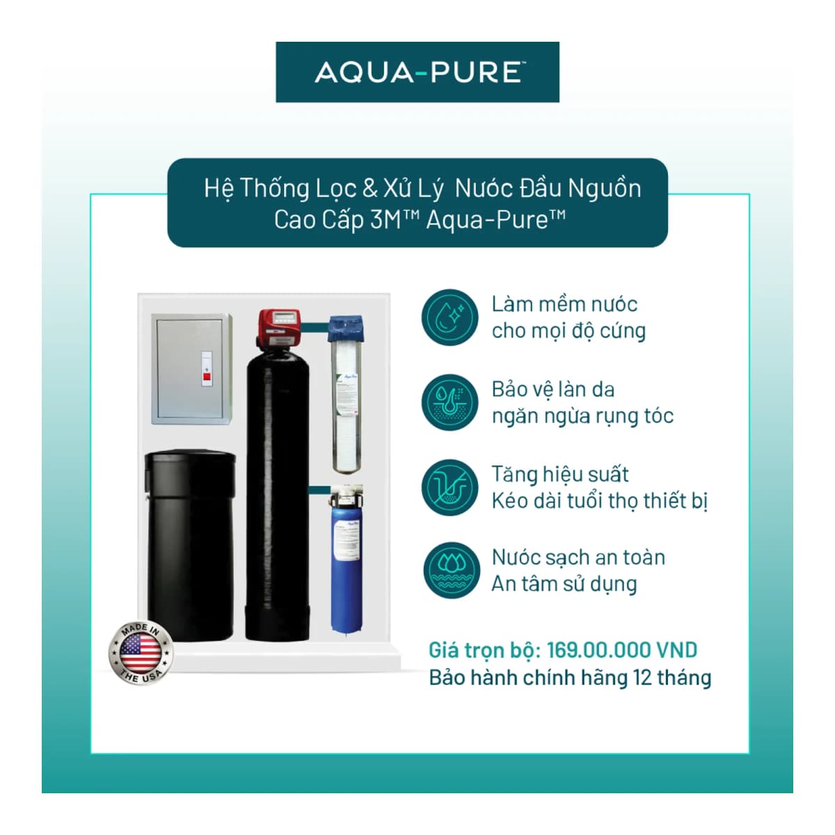 Hệ Thống Lọc Tổng Làm Mềm Nước 3M™ Aqua-Pure™ Dành Cho Biệt Thự - Villa chính hãng 3M Aqua-Pure