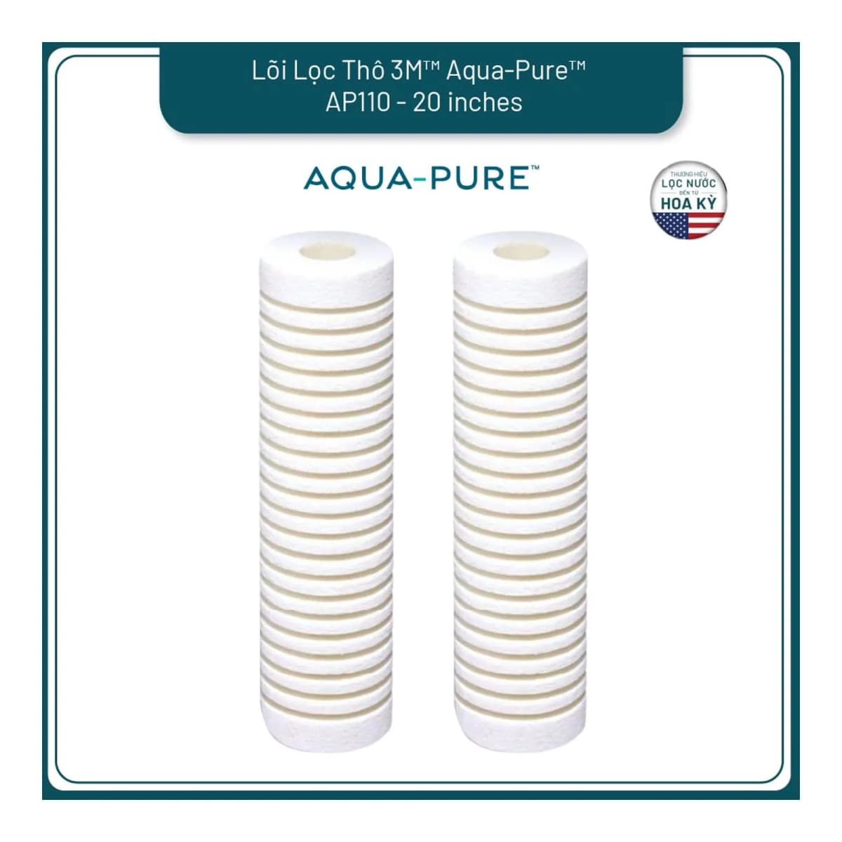 Lõi Thay Cho Bộ Lọc Thô 3M™ Aqua-Pure™ AP102T - 20 inches (Mã AP110x2) chính hãng 3M Aqua-Pure