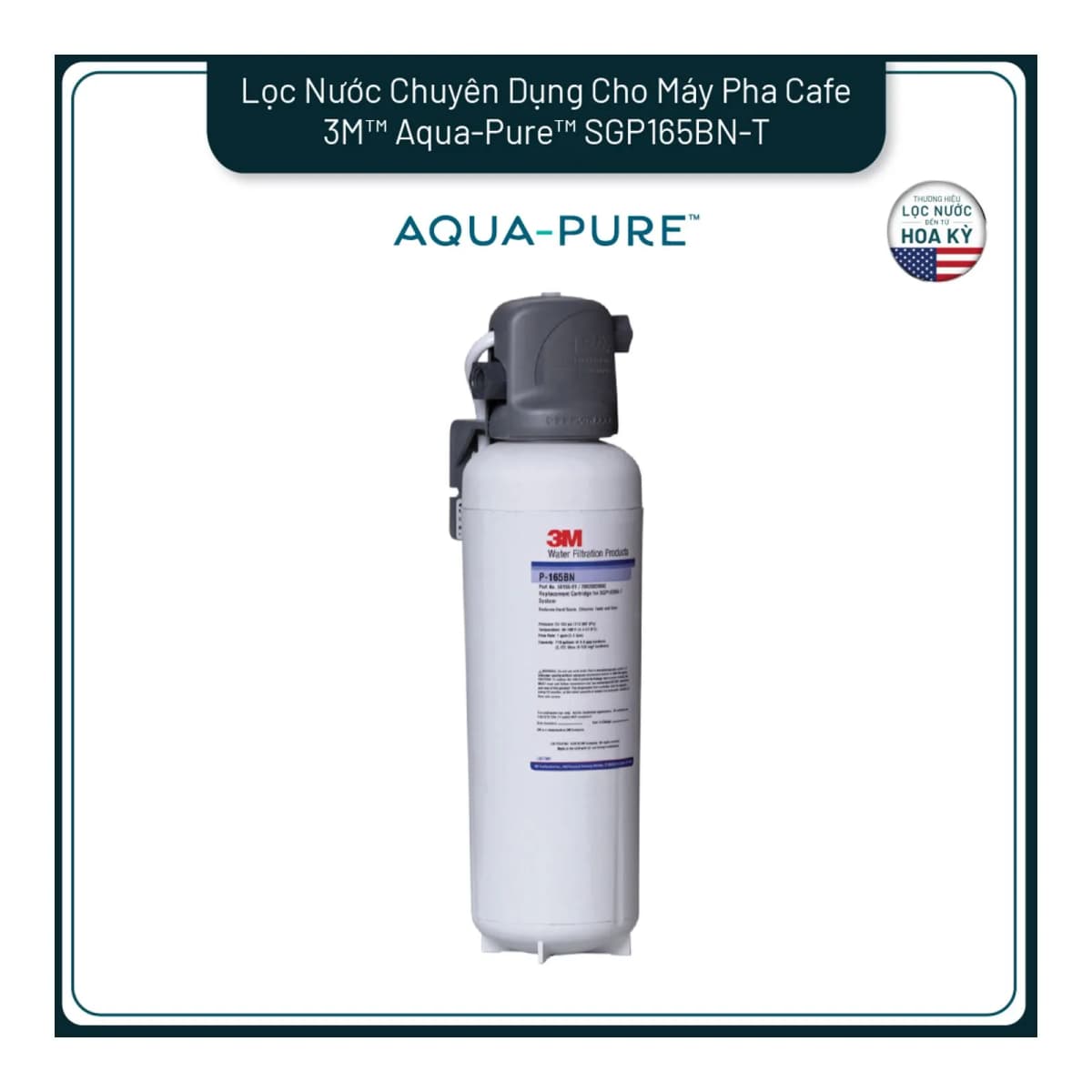 Máy Lọc Nước Chuyên Dụng Cho Máy Pha Cà Phê 3M™ Aqua-Pure™ SGP165BN-T chính hãng 3M Aqua-Pure
