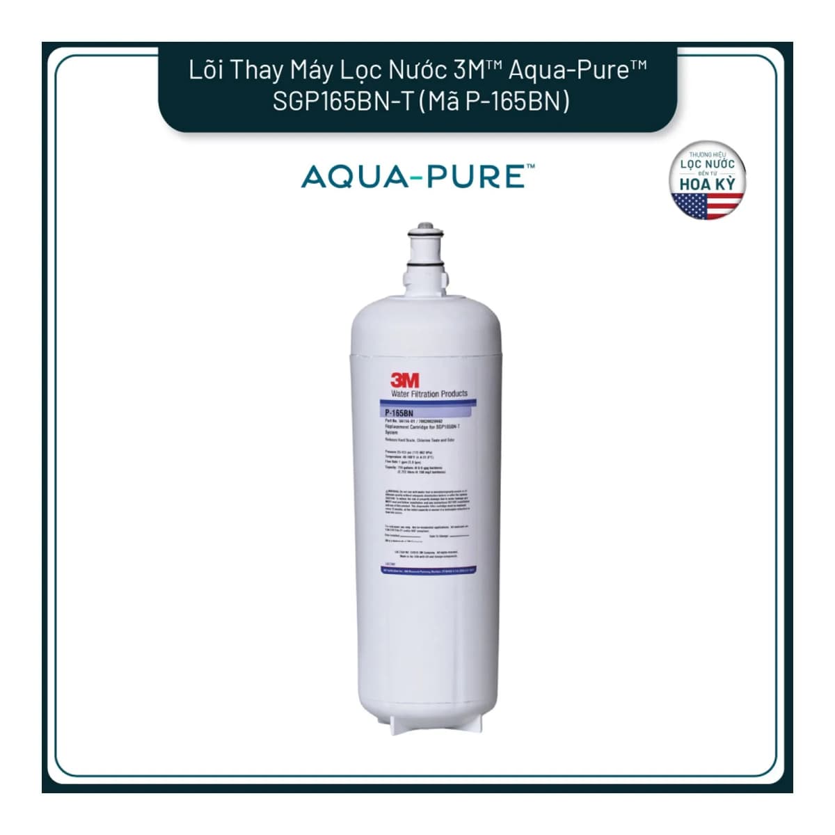 Lõi Lọc Thay Thế Cho Máy Lọc Nước 3M™ Aqua-Pure™ SGP165BN-T (Mã lõi P-165BN) chính hãng 3M Aqua-Pure