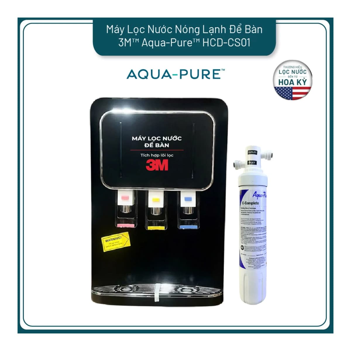 Máy Lọc Nước Nóng Lạnh Để Bàn 3M™ Aqua-Pure™ HCD-CS01 chính hãng 3M Aqua-Pure