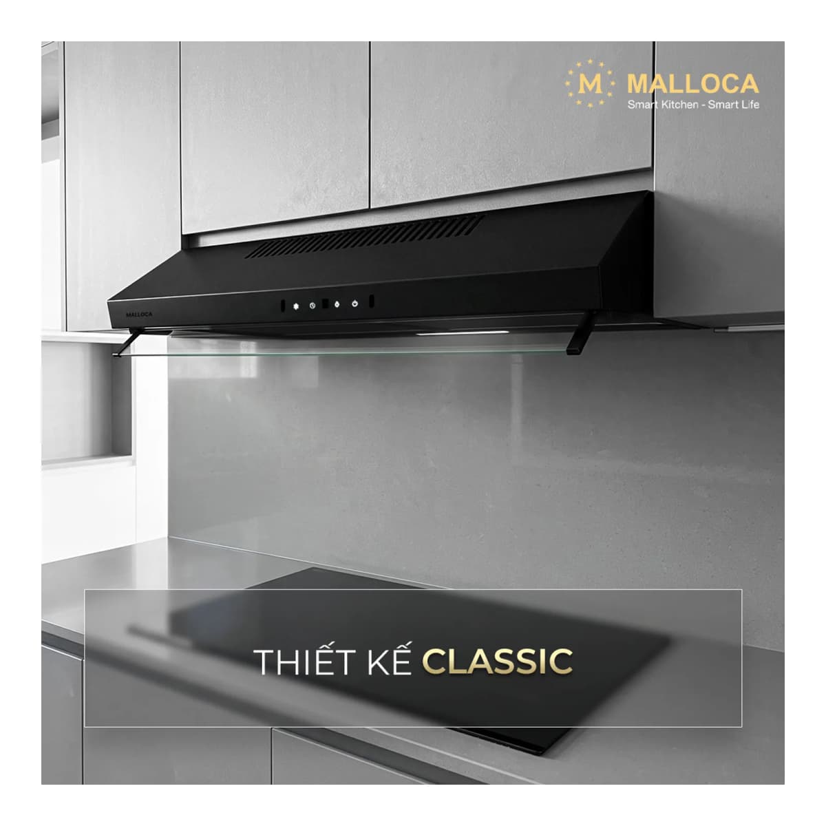 Máy hút mùi Classic 60 cm chính hãng Malloca