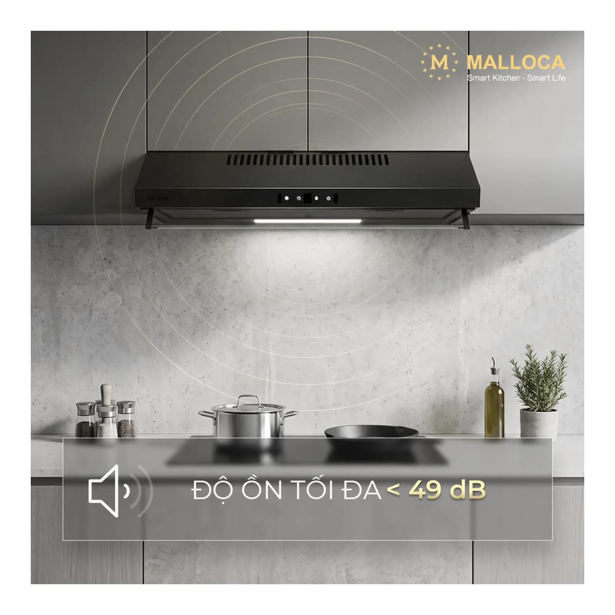 Máy hút mùi Classic 60 cm chính hãng Malloca