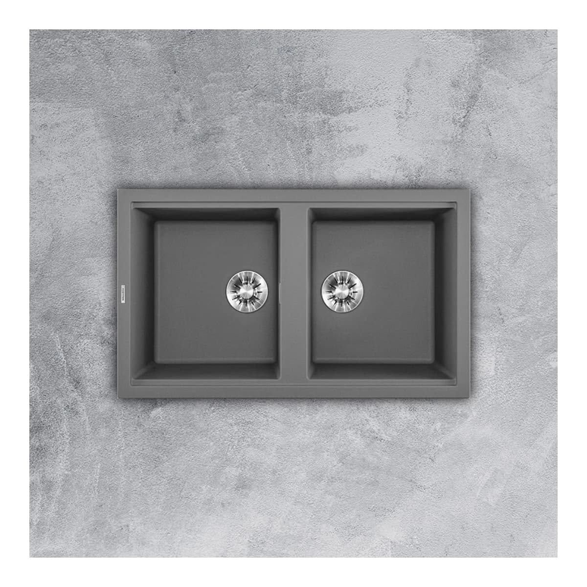 Chậu Rửa Chén Đá Granite 2 hố kích thước 86cm chính hãng Malloca