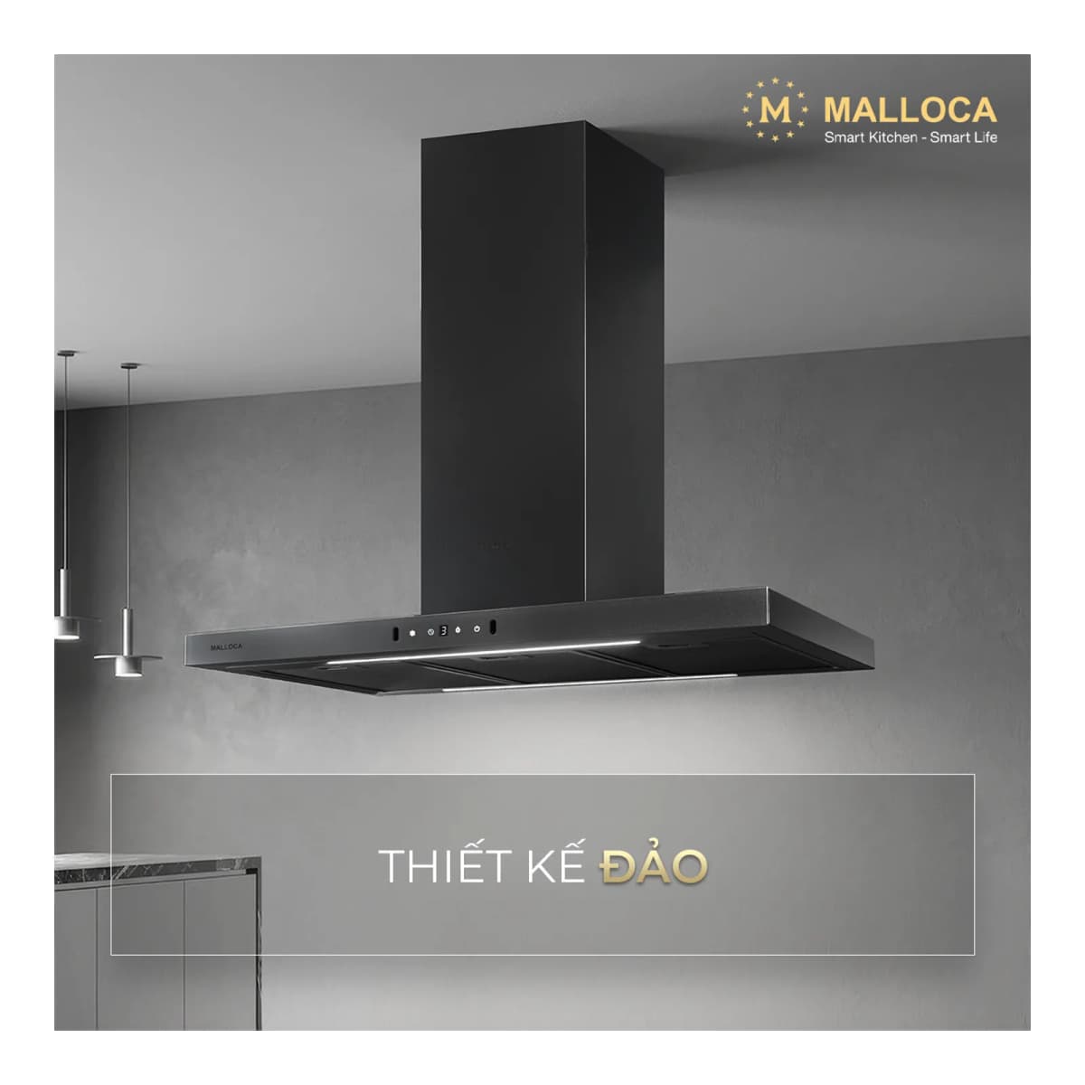 Máy hút mùi đảo 90 cm chính hãng Malloca
