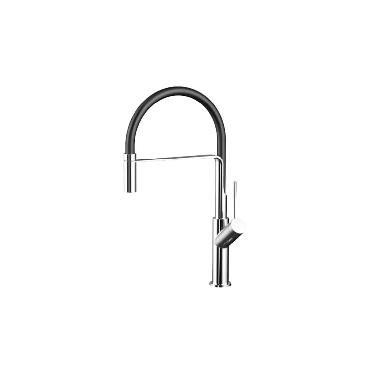 Vòi rửa chén nóng lạnh dây Silicon đồng thau Chrome chính hãng Malloca