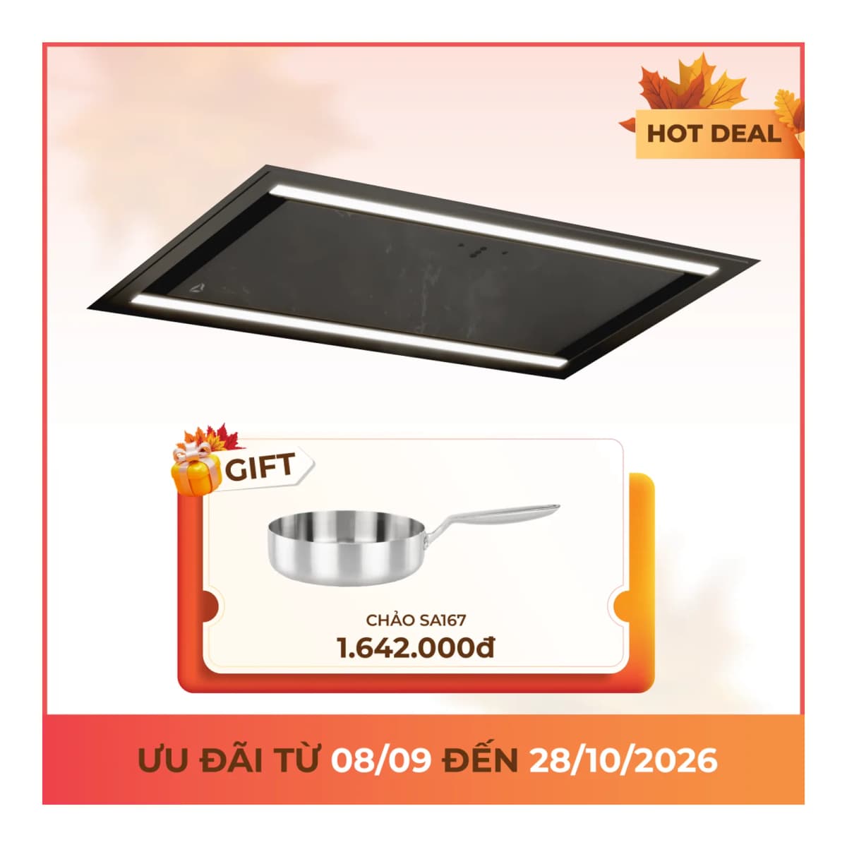 Máy hút mùi âm tủ 75 cm chính hãng Malloca