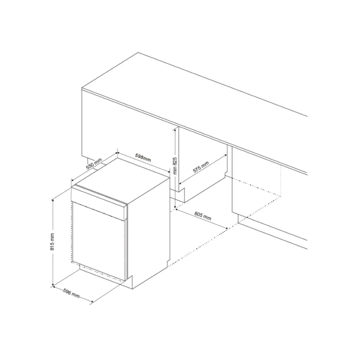 Máy rửa chén âm tủ 60 cm 14 bộ chén dĩa tự động mở cửa chính hãng Malloca