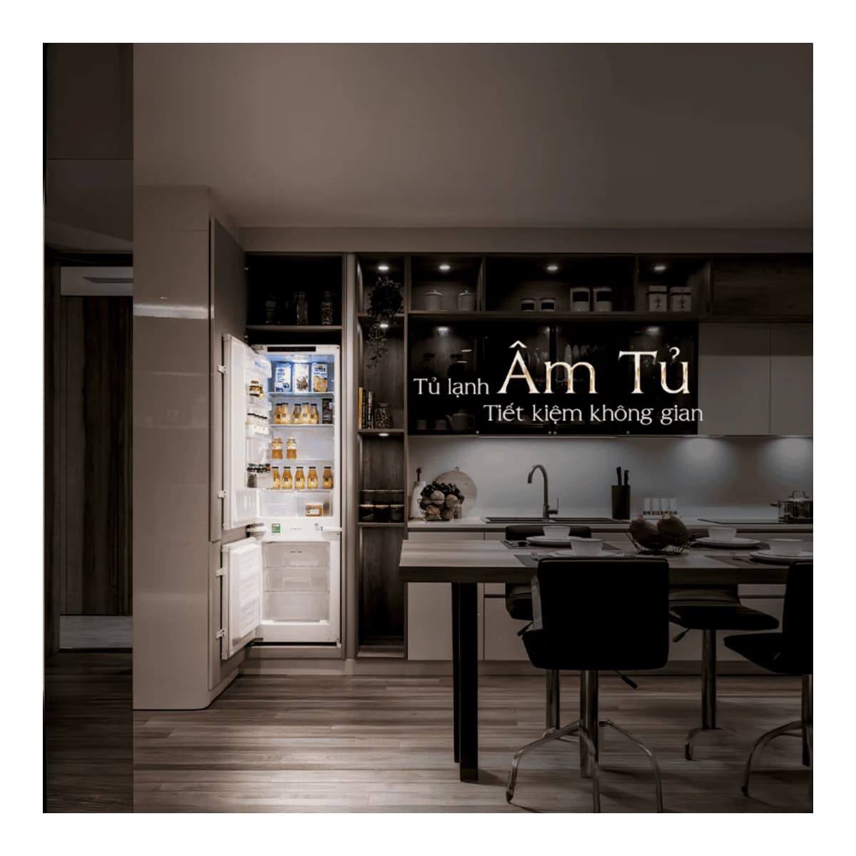 Tủ lạnh âm tủ 54 cm 236L chính hãng Malloca