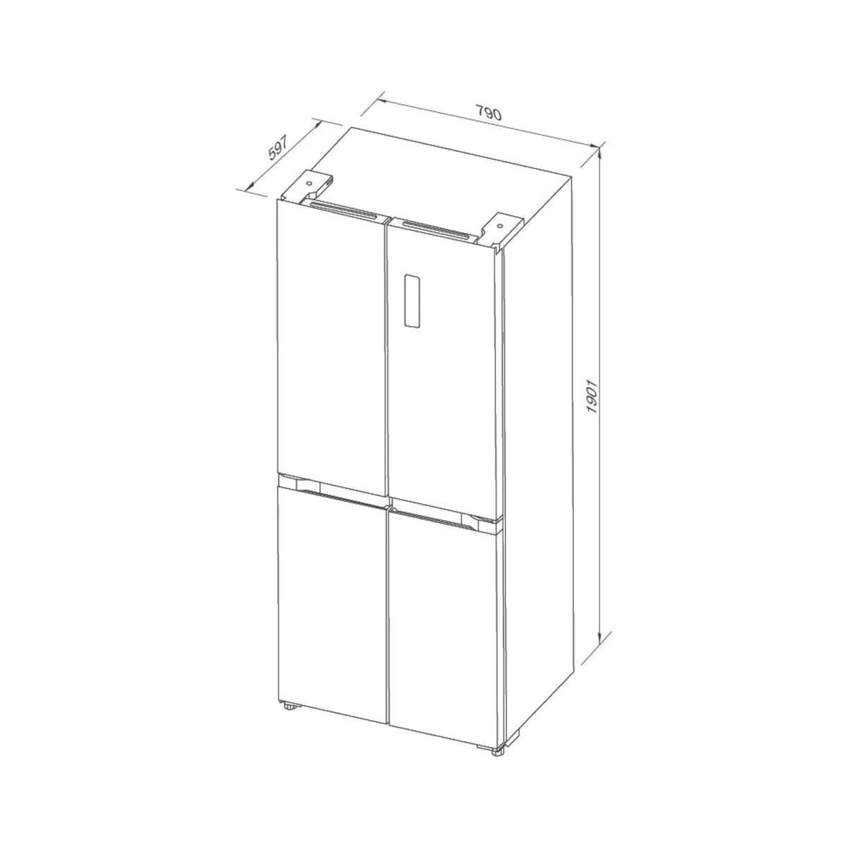 Tủ lạnh Kitchen-Fit 4 cánh 79 cm 428 L chính hãng Malloca