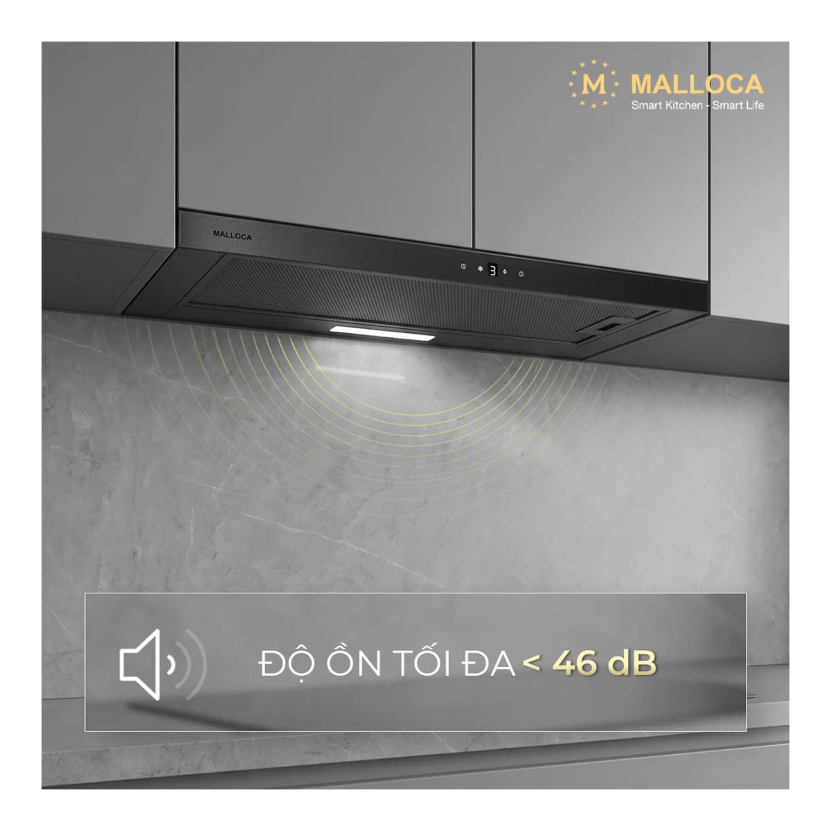 Máy hút mùi âm tủ dạng kéo 80 cm chính hãng Malloca