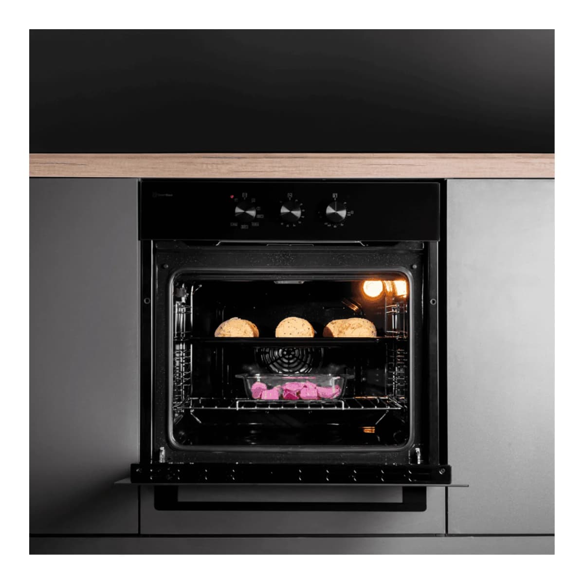 Lò nướng âm tủ 60 cm dung tích 65L chính hãng Malloca