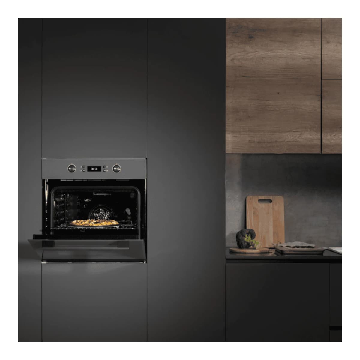 Lò nướng âm tủ 60 cm dung tích 65L chính hãng Malloca