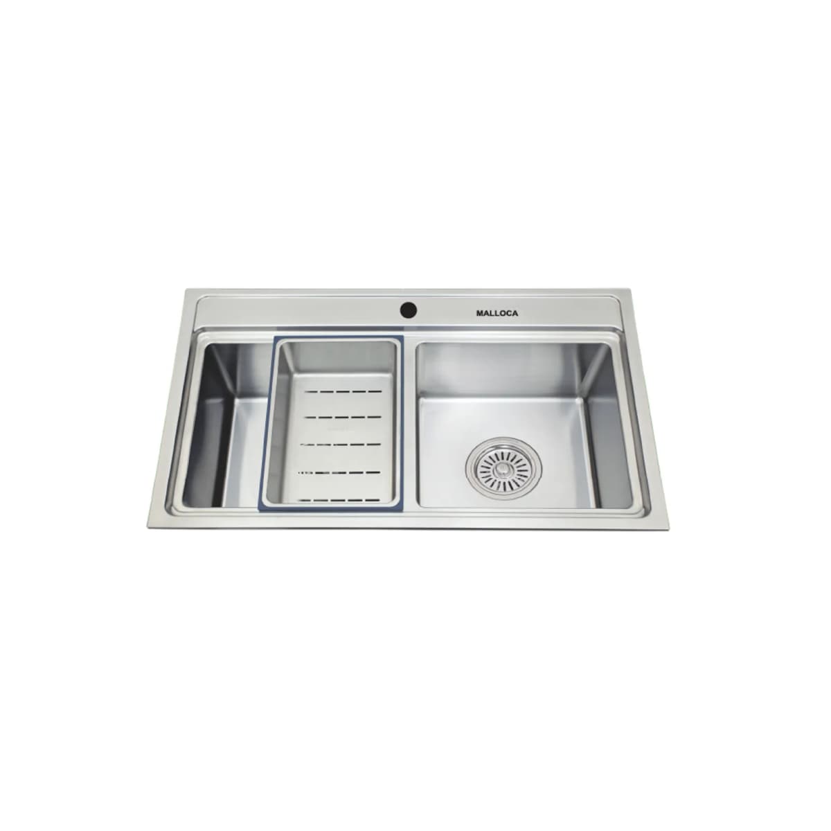 Chậu rửa chén 2 hố Inox 304 kích thước 80 cm chính hãng Malloca