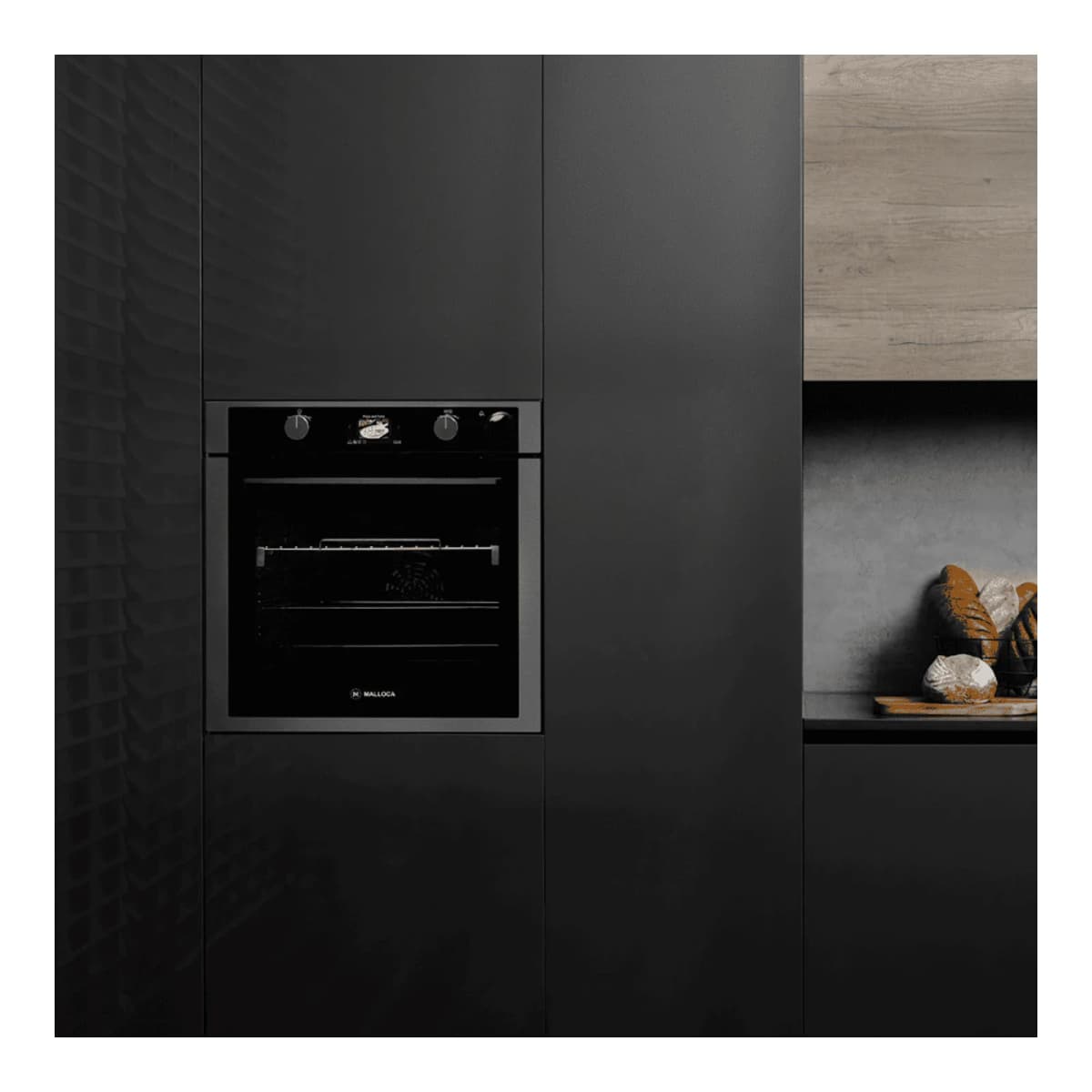 Lò nướng âm tủ 60 cm bù ẩm thủy phân dung tích 75L chính hãng Malloca