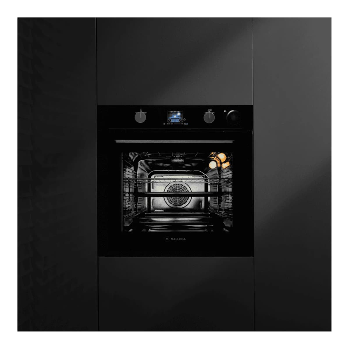 Lò nướng âm tủ 60 cm bù ẩm thủy phân dung tích 75L chính hãng Malloca