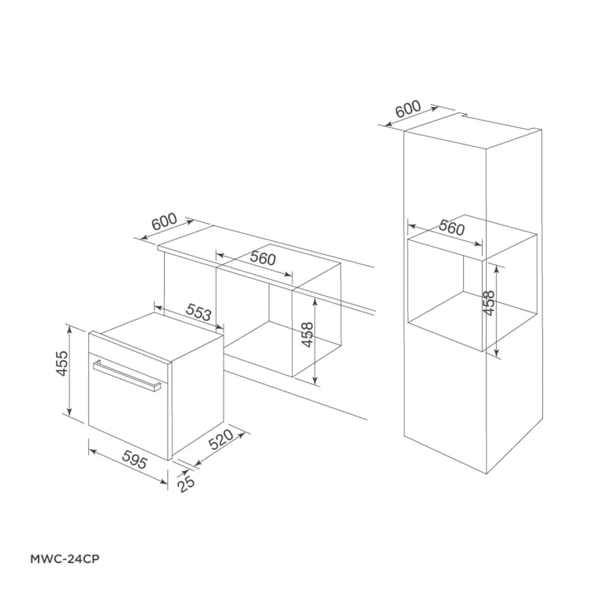 Tủ rượu âm tủ 1 vùng nhiệt độ 45 cm 56L chính hãng Malloca