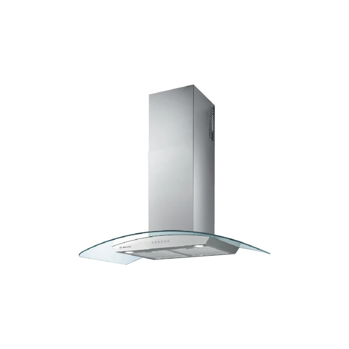 Máy hút mùi áp tường dạng kính cong 90 cm chính hãng Malloca