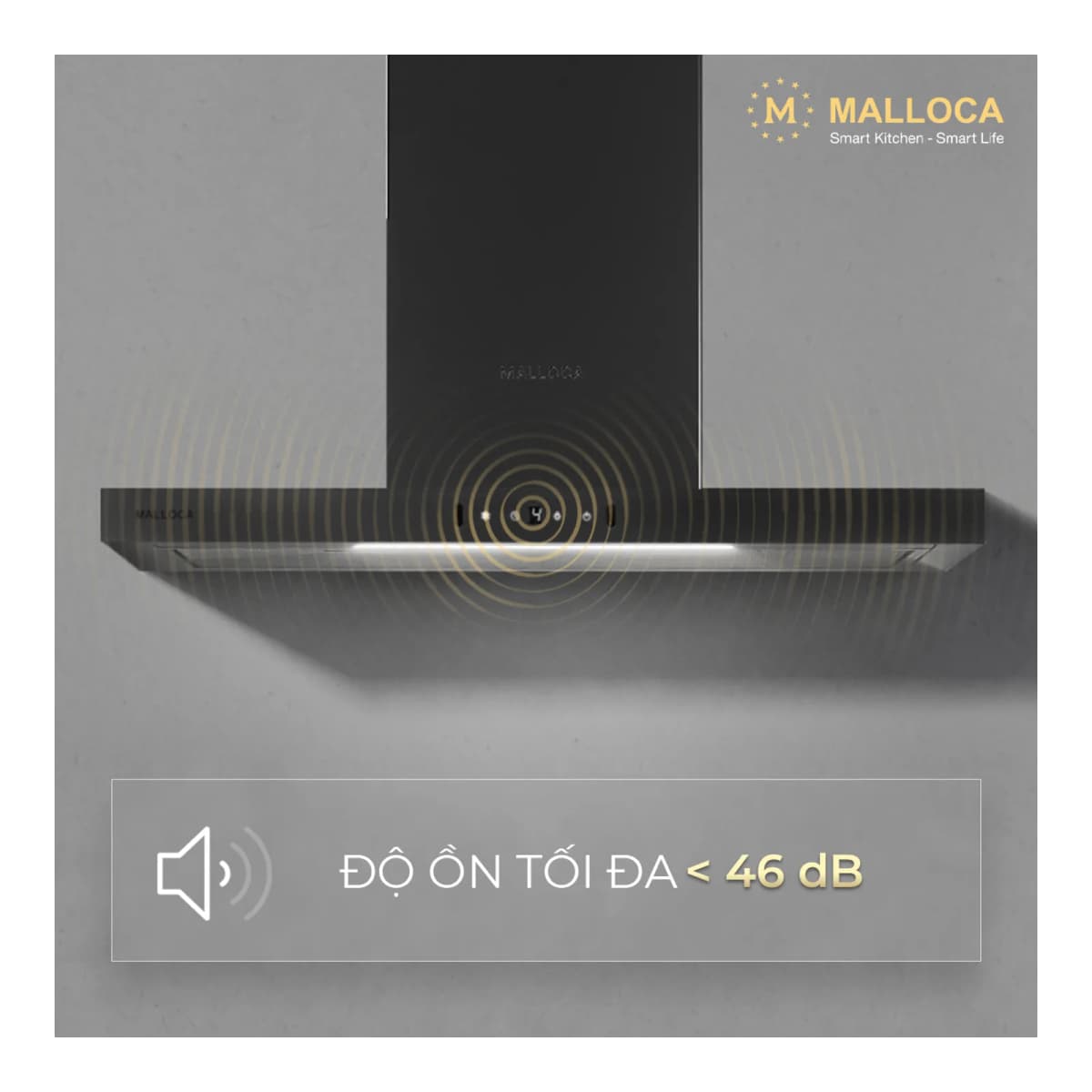 Máy hút mùi áp tường dạng chữ T 70 cm chính hãng Malloca