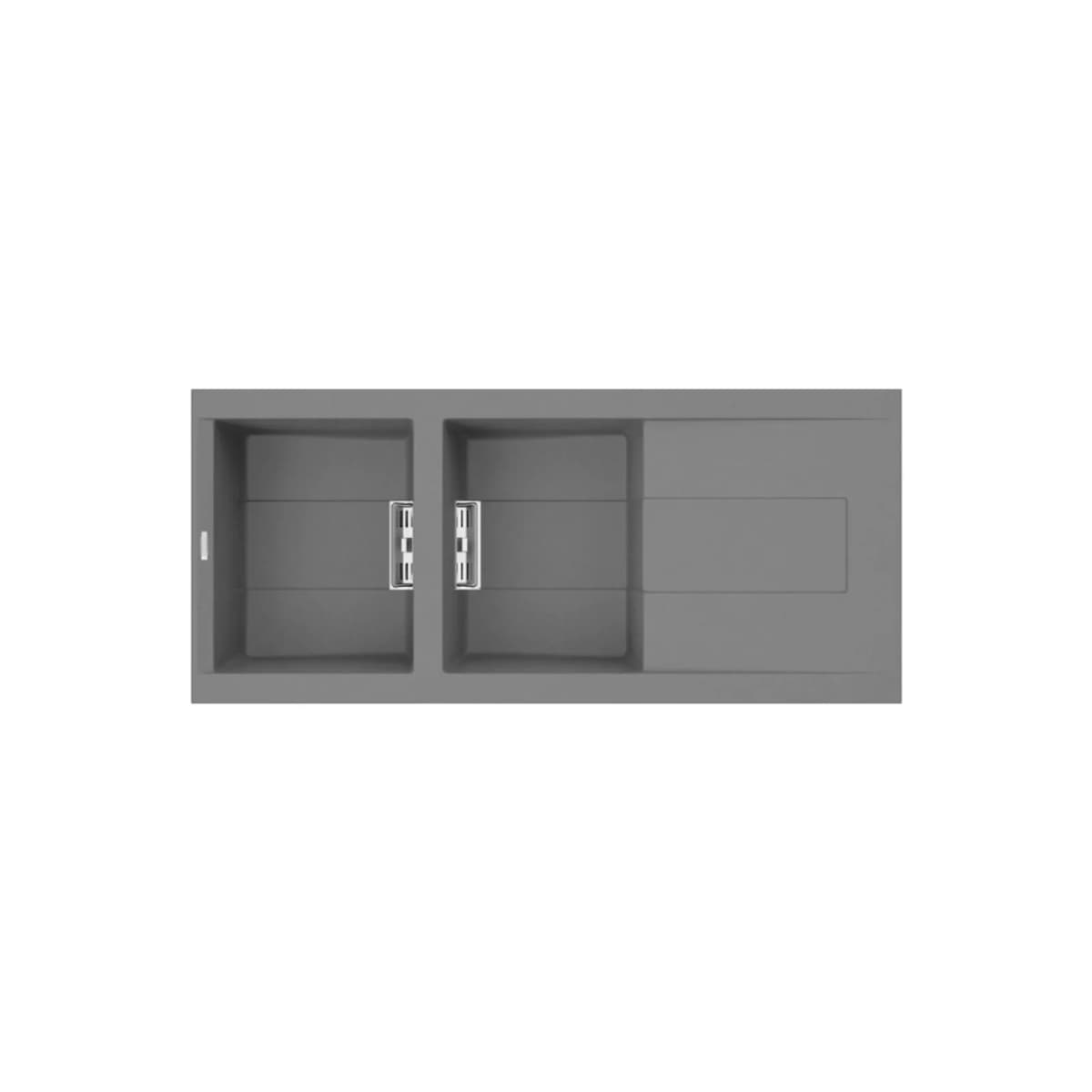 Chậu rửa chén đá Granite 2 hố kích thước 116 cm chính hãng Malloca