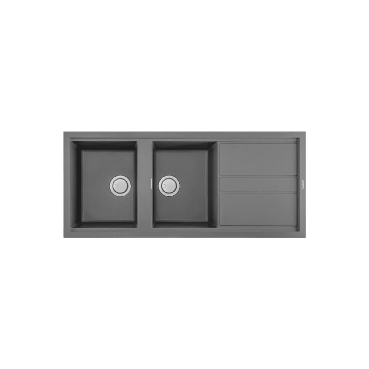 Chậu rửa chén đá Granite 2 hố kích thước 116 cm chính hãng Malloca
