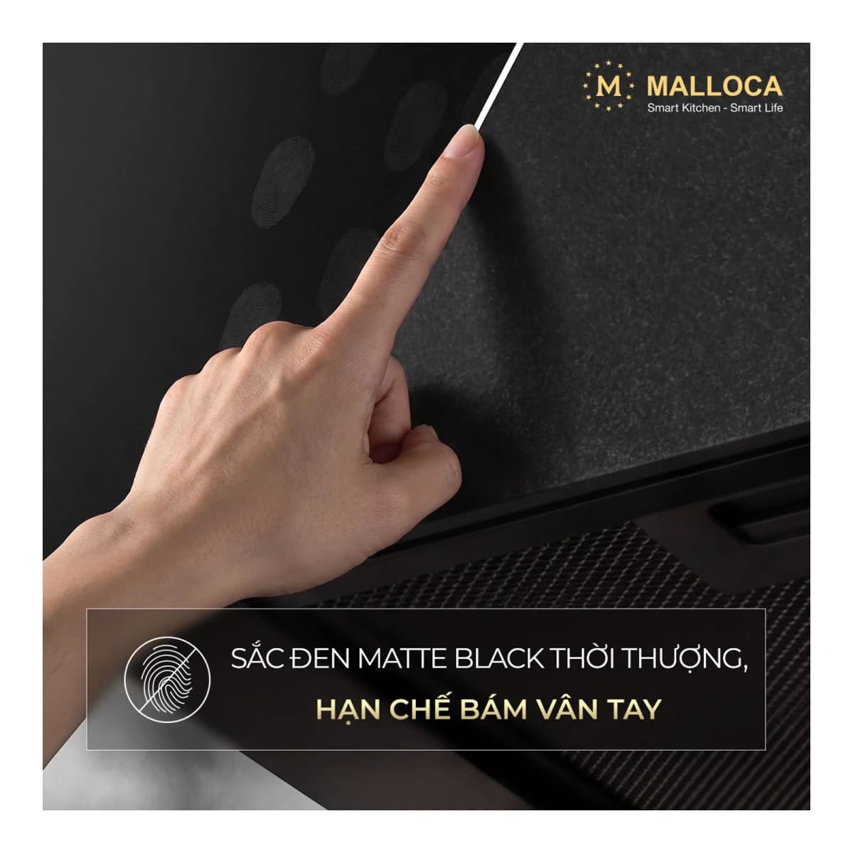 Máy hút mùi áp tường dạng chữ T 90 cm chính hãng Malloca