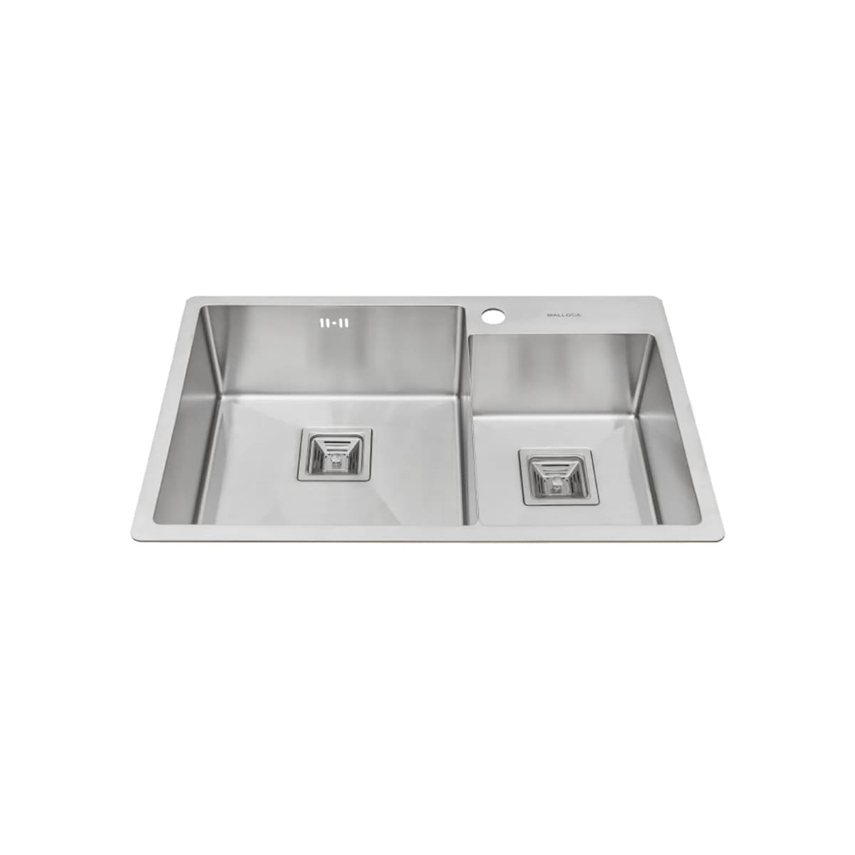 Chậu rửa chén 2 hố Inox 304 kích thước 72.7 cm chính hãng Malloca