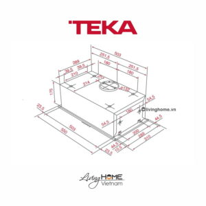 Alternative view of Máy Hút Mùi Teka GFH 55 Âm Tủ 55cm Phím Cơ Siêu Bền