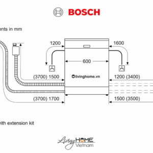 Alternative view of Máy rửa chén Bosch SMS4HAW48E - Độc lập 60cm 13 bộ