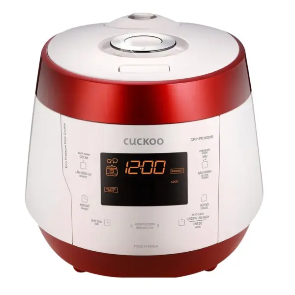 Nồi cơm áp suất điện tử Cuckoo CRP-PK1000S 1.8L Trắng Đỏ (Bản xuất khẩu)