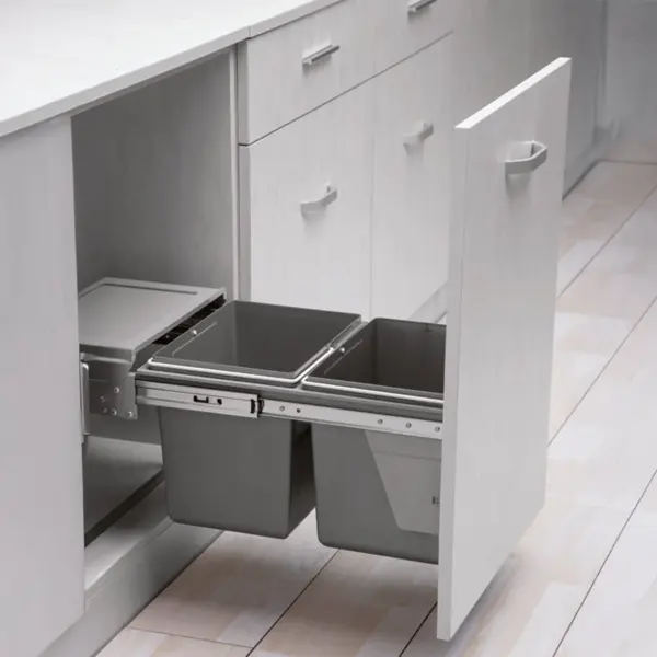 Thùng rác lắp âm tủ đặt bên dưới chậu rửa có giảm chấn - Viola 503.39.631