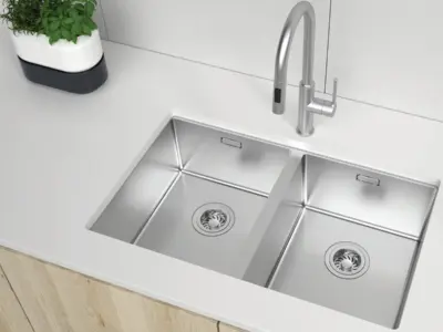 Chậu bếp Inox Hafele Satin R10 HS24-SSN2S-750