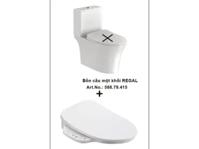 Bộ sản phẩm Bồn cầu một khối Hafele REGAL + Nắp 588.79.414