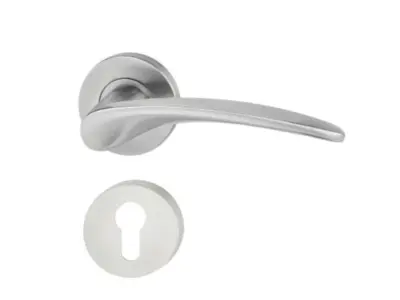 Tay nắm gạt có nắp che cho cửa phòng Hafele - Inox mờ