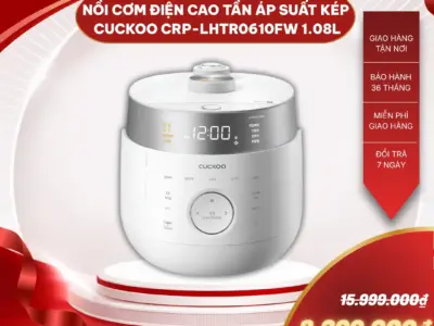 Nồi cơm điện cao tần áp suất kép Cuckoo CRP-LHTR0610FW 1.08L (trắng)