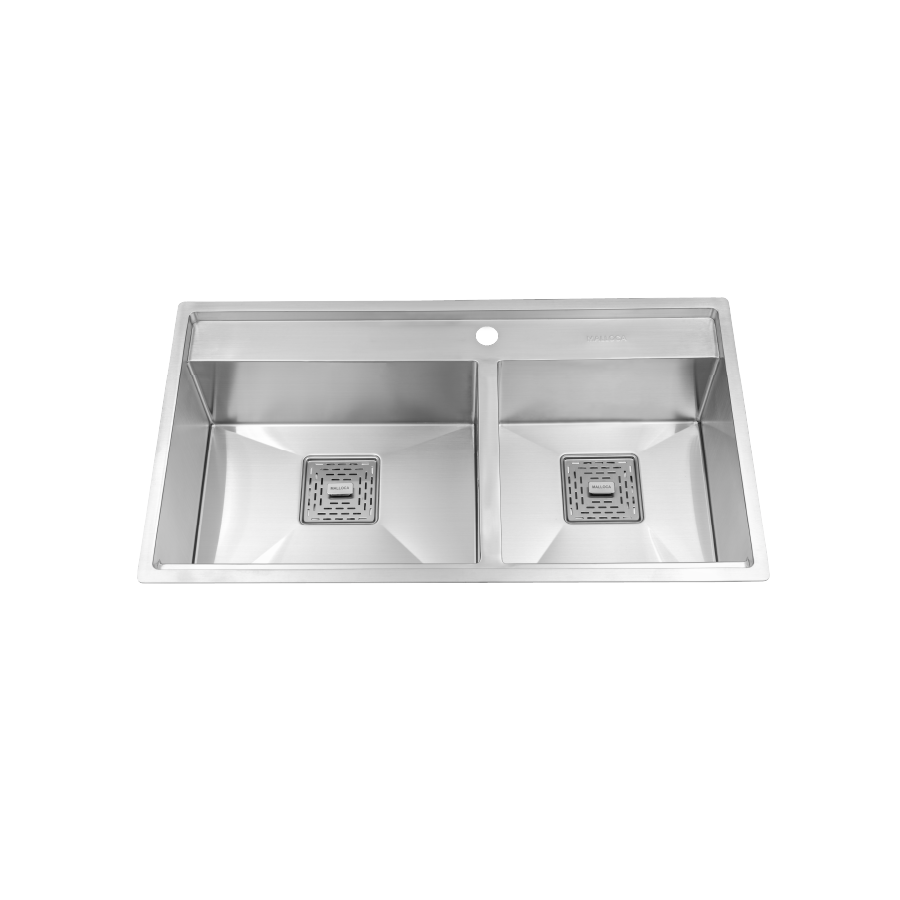 Chậu rửa chén 2 hố Inox 304 kích thước 86 cm Malloca MS6304ST