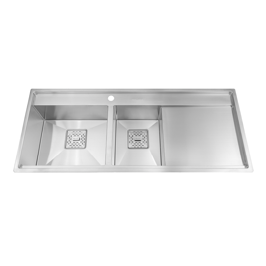 Chậu rửa chén 2 hố Inox 304 kích thước 116 cm Malloca MS6306ST