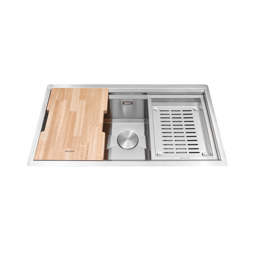 Chậu rửa chén 1 hố Inox 304 kích thước 78 cm – lắp âm hoặc lắp nổi Malloca SLIDE MS781