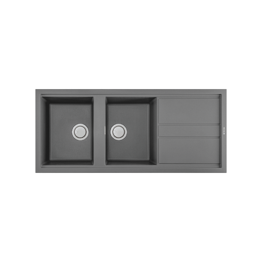 Chậu rửa chén đá Granite 2 hố kích thước 116 cm Malloca TITANIUM K50073