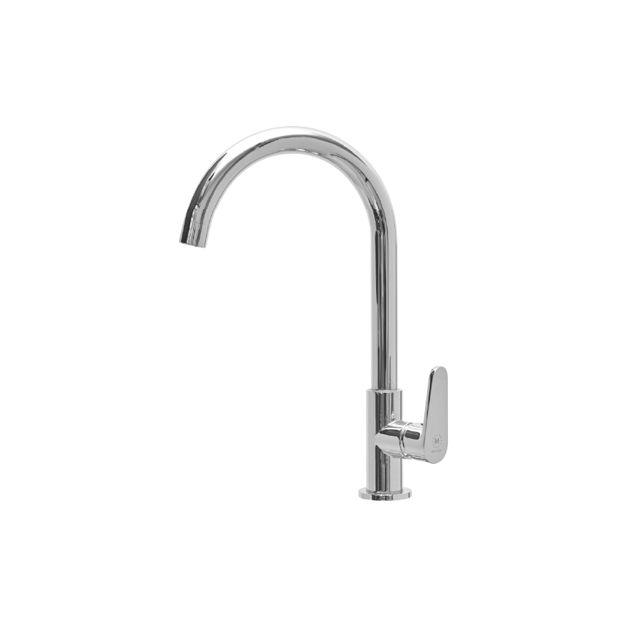 Vòi rửa chén lạnh đồng thau Chrome Malloca K1603CL