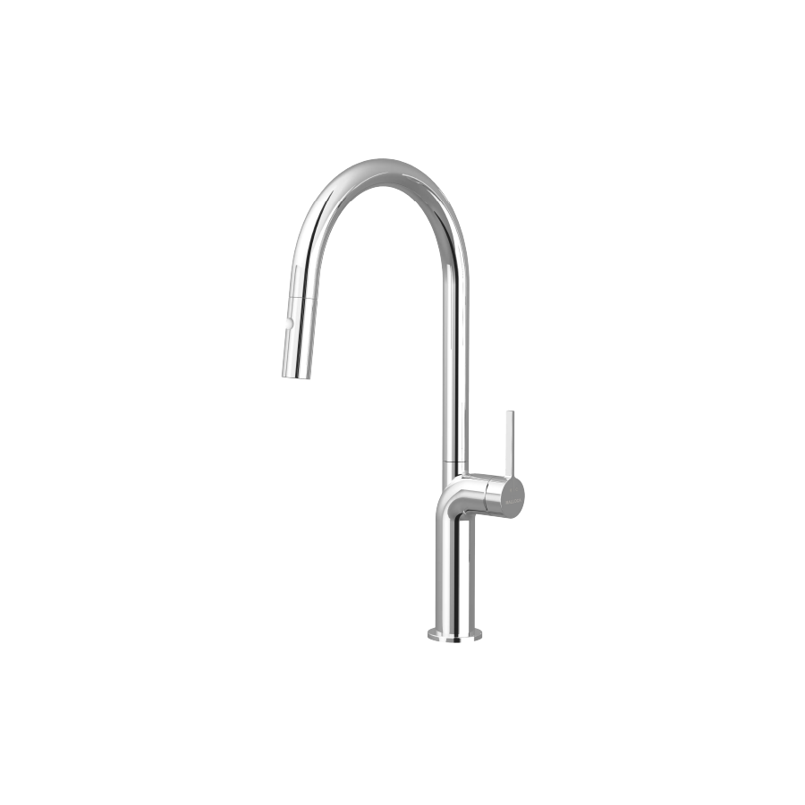 Vòi rửa chén nóng lạnh dây rút đồng thau Chrome Malloca K2203CR