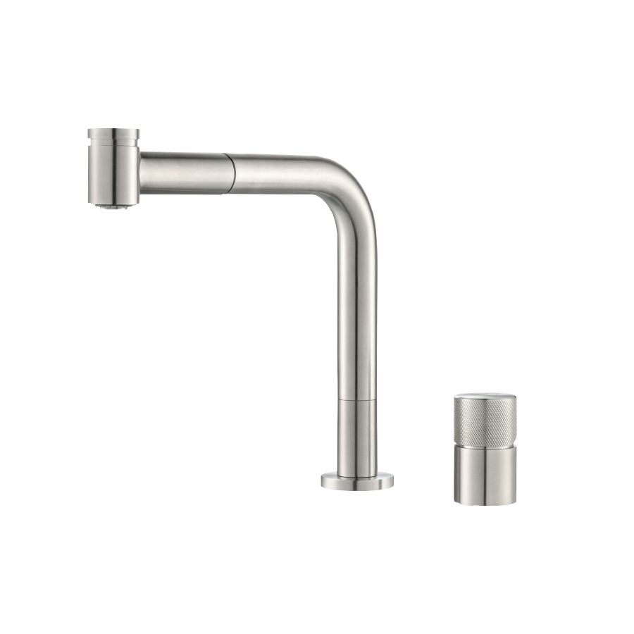 Vòi rửa chén nóng lạnh dây rút Inox 304 Malloca LUXSTEEL K068PO