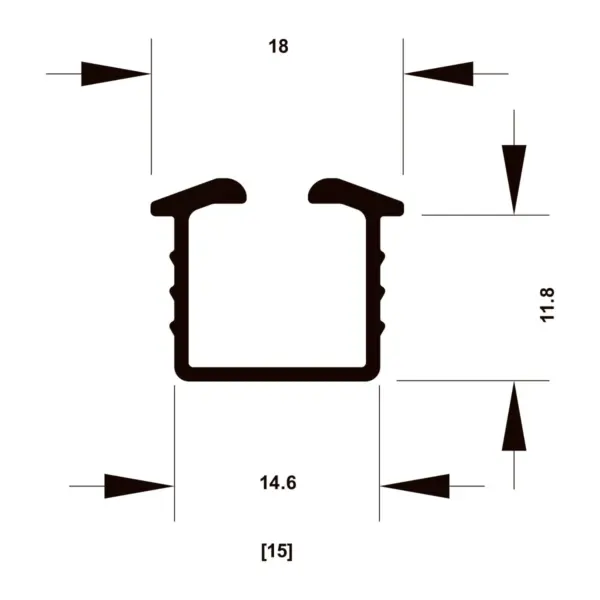 Ray trượt - Phụ kiện cho cửa trượt Hafele SLIDO F-LINE18 50A