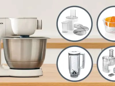 Lắp phụ kiện đi kèm. Nhân đôi khả năng xay.