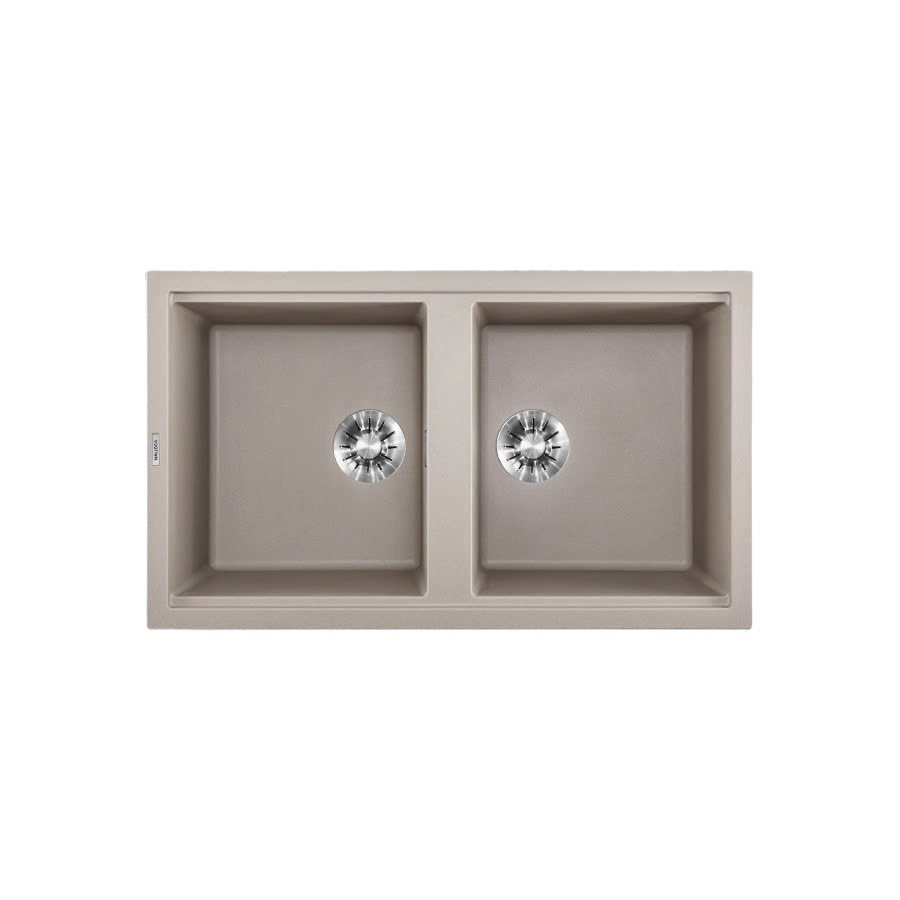 Chậu Rửa Chén Đá Granite 2 hố kích thước 86 cm Malloca Champagne K45095