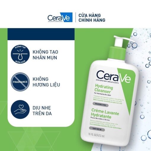 Sữa Rửa Mặt Cerave Hydrating Facial Cleanser 355Ml