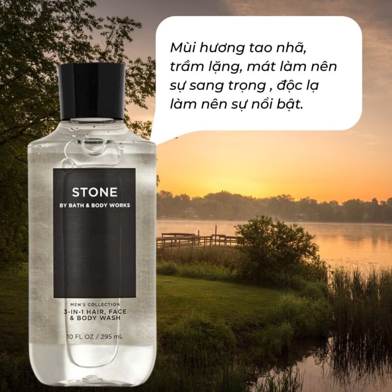 Sữa tắm gội Bath & Body Works Stone 3in1