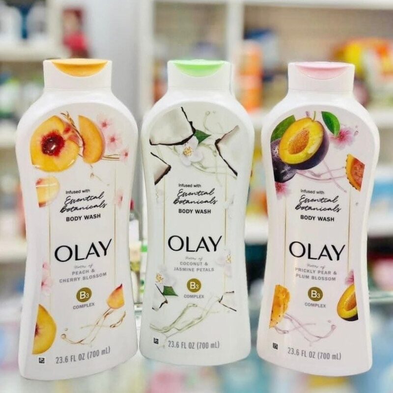 Sữa Tắm Olay Essential Botanicals 700ml Hương Đào & Hoa Anh Đào