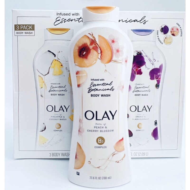 Sữa Tắm Olay Essential Botanicals 700ml Hương Đào & Hoa Anh Đào